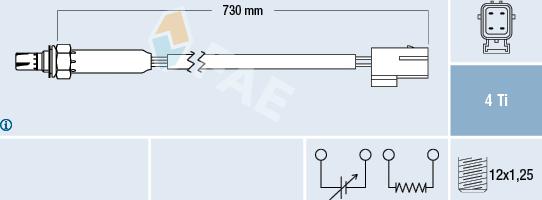 FAE 77185 - Лямбда-зонд, датчик кисню autozip.com.ua