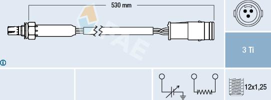 FAE 77358 - Лямбда-зонд, датчик кисню autozip.com.ua