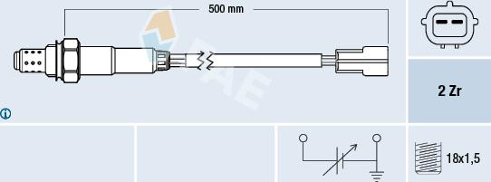 FAE 77324 - Лямбда-зонд, датчик кисню autozip.com.ua