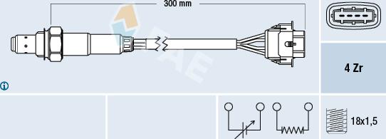 FAE 77246 - Лямбда-зонд, датчик кисню autozip.com.ua