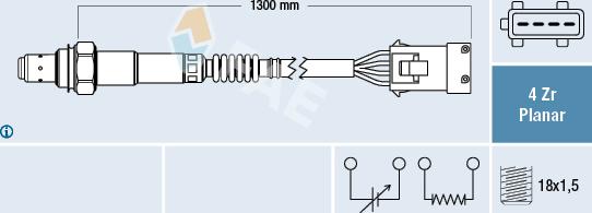 FAE 77284 - Лямбда-зонд, датчик кисню autozip.com.ua