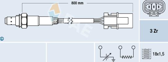 FAE 77230 - Лямбда-зонд, датчик кисню autozip.com.ua