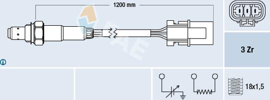 FAE 77231 - Лямбда-зонд, датчик кисню autozip.com.ua