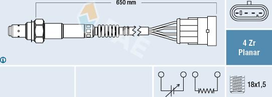 FAE 77225 - Лямбда-зонд, датчик кисню autozip.com.ua