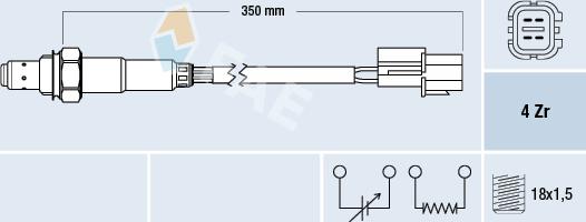 FAE 77796 - Лямбда-зонд, датчик кисню autozip.com.ua