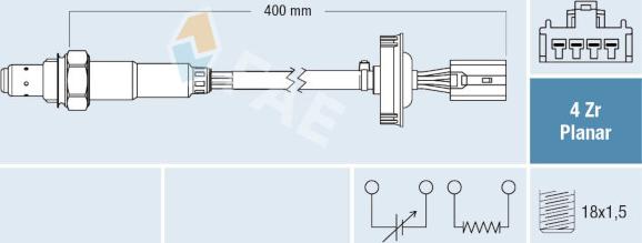 FAE 77792 - Лямбда-зонд, датчик кисню autozip.com.ua