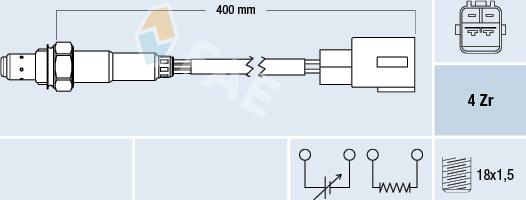 FAE 77768 - Лямбда-зонд, датчик кисню autozip.com.ua