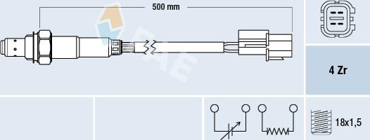 FAE 77789 - Лямбда-зонд, датчик кисню autozip.com.ua