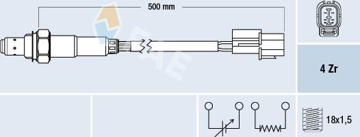 FAE 77785 - Лямбда-зонд, датчик кисню autozip.com.ua