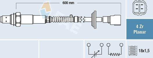 FAE 77780 - Лямбда-зонд, датчик кисню autozip.com.ua