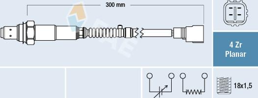FAE 77783 - Лямбда-зонд, датчик кисню autozip.com.ua