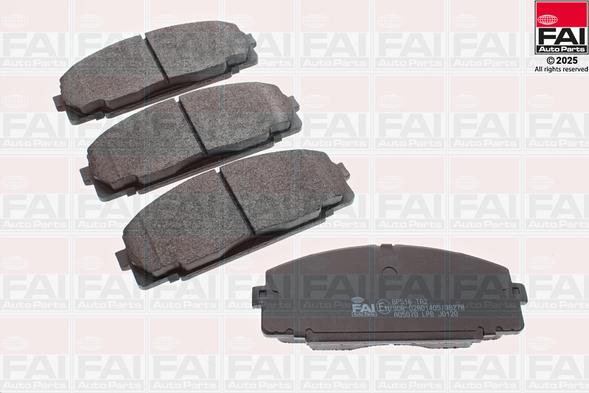 FAI BP516 - Гальмівні колодки, дискові гальма autozip.com.ua