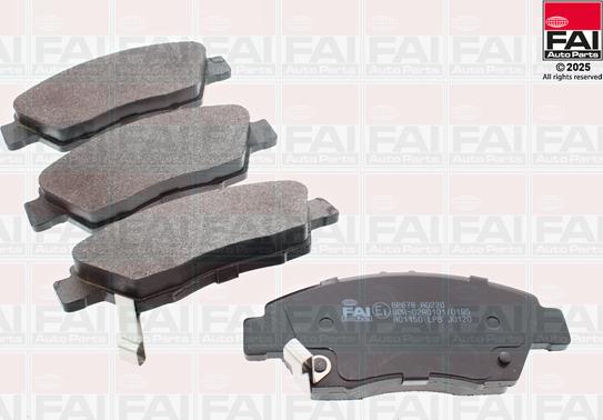 FAI BP678 - Гальмівні колодки, дискові гальма autozip.com.ua