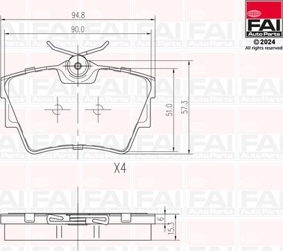 FAI BP118 - Гальмівні колодки, дискові гальма autozip.com.ua