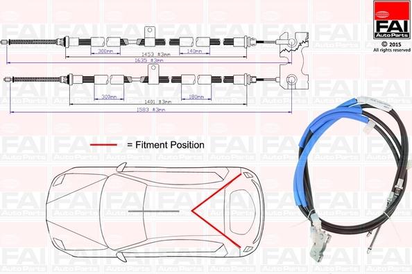 FAI AutoParts FBC0058 - Трос, гальмівна система autozip.com.ua