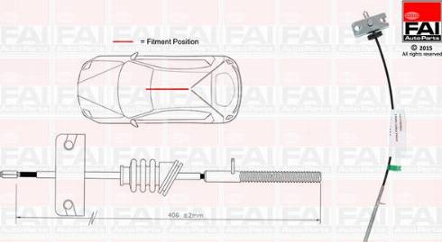 FAI AutoParts FBC0001 - Трос, гальмівна система autozip.com.ua