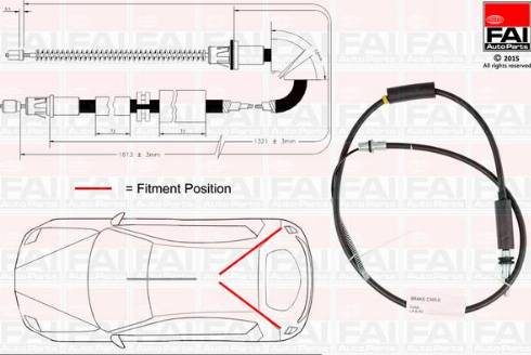 FAI AutoParts FBC0034 - Трос, гальмівна система autozip.com.ua