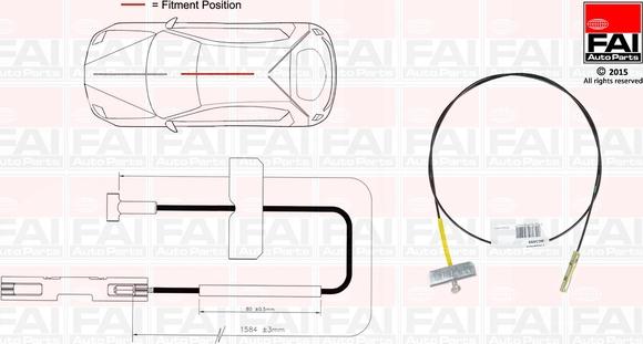 FAI AutoParts FBC0141 - Трос, гальмівна система autozip.com.ua