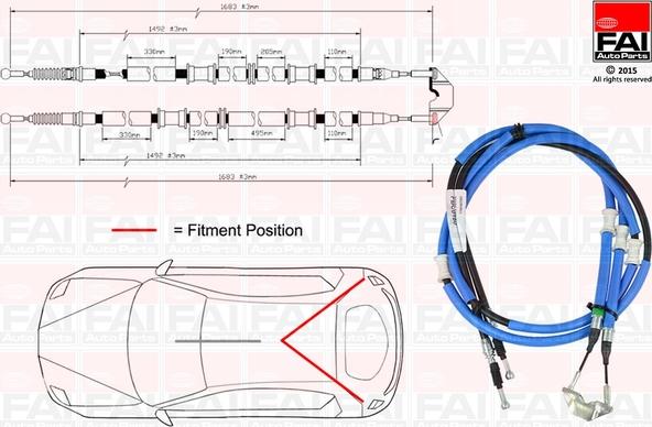 FAI AutoParts FBC0160 - Трос, гальмівна система autozip.com.ua