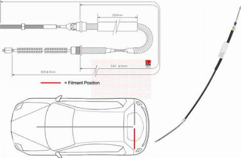 FAI AutoParts FBC0119 - Трос, гальмівна система autozip.com.ua