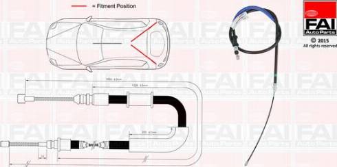 FAI AutoParts FBC0123 - Трос, гальмівна система autozip.com.ua