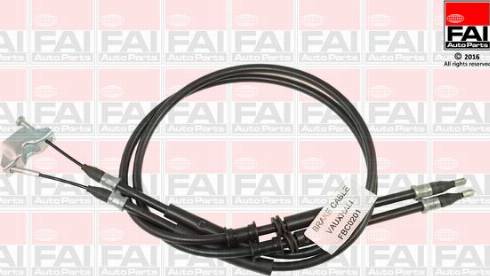 FAI AutoParts FBC0201 - Трос, гальмівна система autozip.com.ua