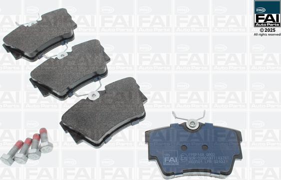 FAI FPBP148 - Гальмівні колодки, дискові гальма autozip.com.ua