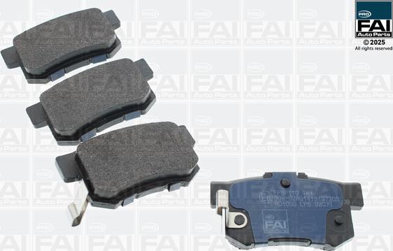 FAI AutoParts FPBP110 - Гальмівні колодки, дискові гальма autozip.com.ua