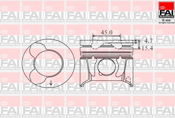 FAI AutoParts PK6-000 - Поршень autozip.com.ua