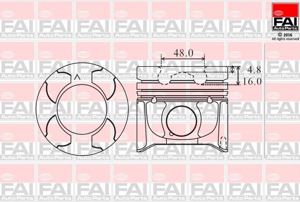 FAI AutoParts PK19-000 - Поршень autozip.com.ua