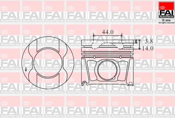 FAI AutoParts PK15-000 - Поршень autozip.com.ua