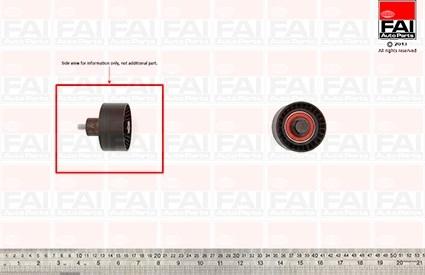 FAI AutoParts T9350 - Паразитний / Провідний ролик, зубчастий ремінь autozip.com.ua