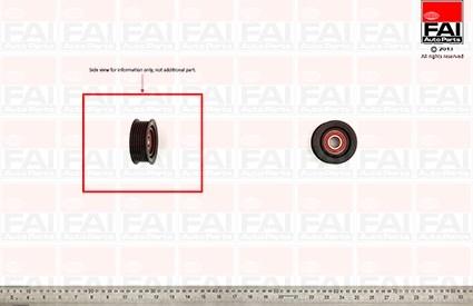 FAI AutoParts T1032 - Паразитний / провідний ролик, поліклиновий ремінь autozip.com.ua