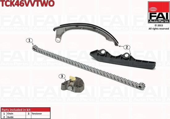 FAI AutoParts TCK46VVTWO - Комплект ланцюга приводу распредвала autozip.com.ua