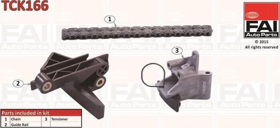 FAI AutoParts TCK166 - К-кт ланцюга ГРМ без ущільнень BMW 5 E60-E60N 03--7 E38 95- autozip.com.ua