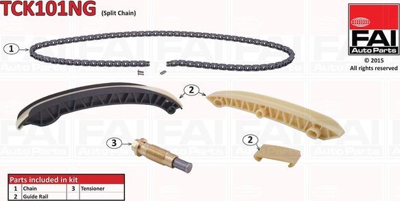 FAI AutoParts TCK101NG - Комплект ланцюга приводу распредвала autozip.com.ua