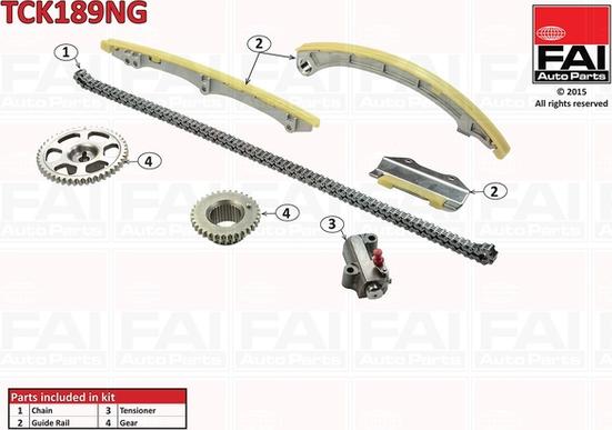 FAI AutoParts TCK189NG - Комплект ланцюга приводу распредвала autozip.com.ua