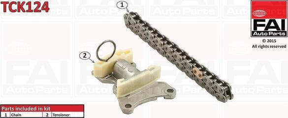 FAI AutoParts TCK124 - Комплект ланцюга приводу распредвала autozip.com.ua