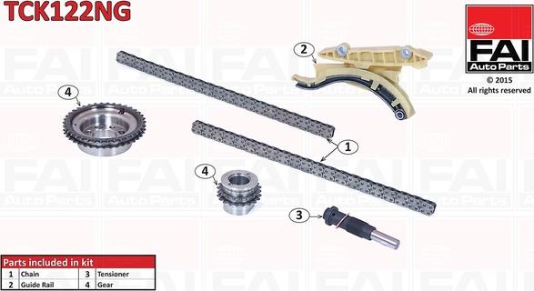 FAI AutoParts TCK122NG - Комплект ланцюга приводу распредвала autozip.com.ua