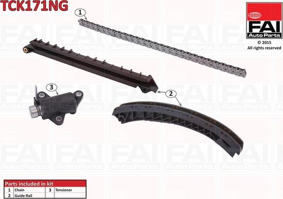 FAI AutoParts TCK171NG - К-кт ланцюга ГРМ без ущільнень BMW 5 E34 95--Z3 1.8 99- autozip.com.ua