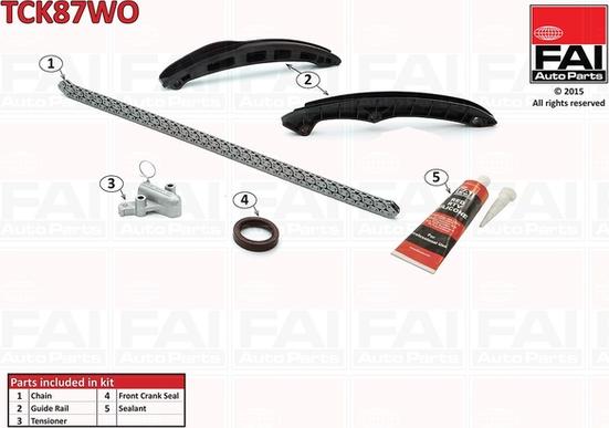 FAI AutoParts TCK87WO - Комплект ланцюга приводу распредвала autozip.com.ua