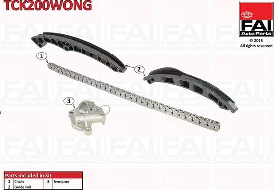 FAI AutoParts TCK200WONG - Комплект ланцюга приводу распредвала autozip.com.ua