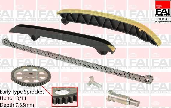 FAI AutoParts TCK208NG - Комплект ланцюга приводу распредвала autozip.com.ua