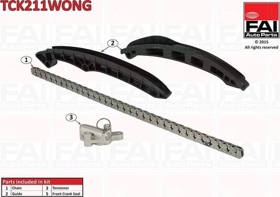 FAI AutoParts TCK211WONG - Комплект ланцюга приводу распредвала autozip.com.ua