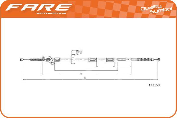 FARE SA 19152 - Трос, гальмівна система autozip.com.ua