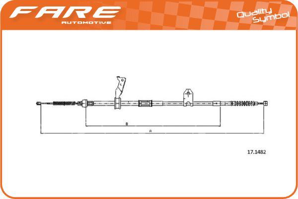 FARE SA 19161 - Трос, гальмівна система autozip.com.ua