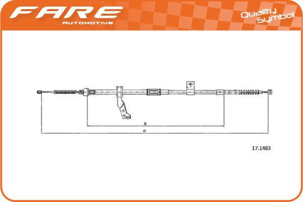 FARE SA 19162 - Трос, гальмівна система autozip.com.ua