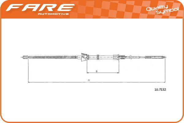 FARE SA 19264 - Трос, гальмівна система autozip.com.ua