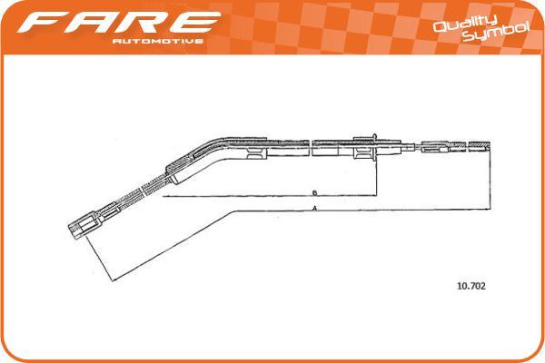 FARE SA 19221 - Трос, гальмівна система autozip.com.ua