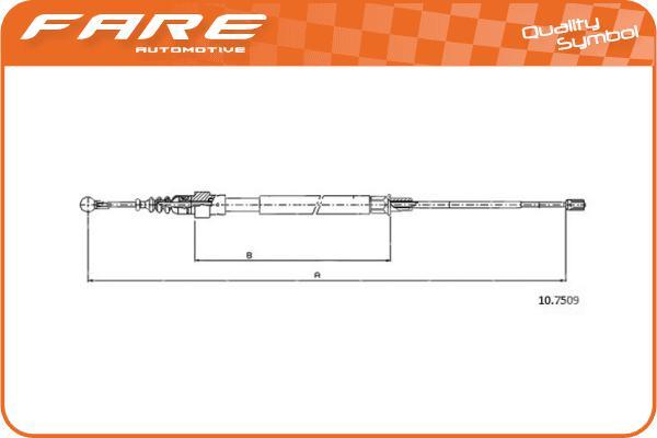 FARE SA 19272 - Трос, гальмівна система autozip.com.ua